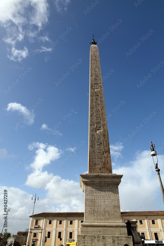 The higest Obelisk in Rome and lateran palace at Piazza di Later