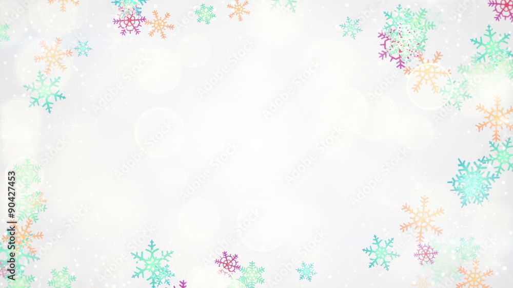 multicolor snowflakes frame. computer generated seamless loop christmas motion background
multicolor snowflakes frame. computer generated seamless loop christmas motion background
