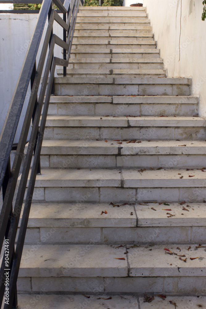 This is a photograph of a stone staircase
