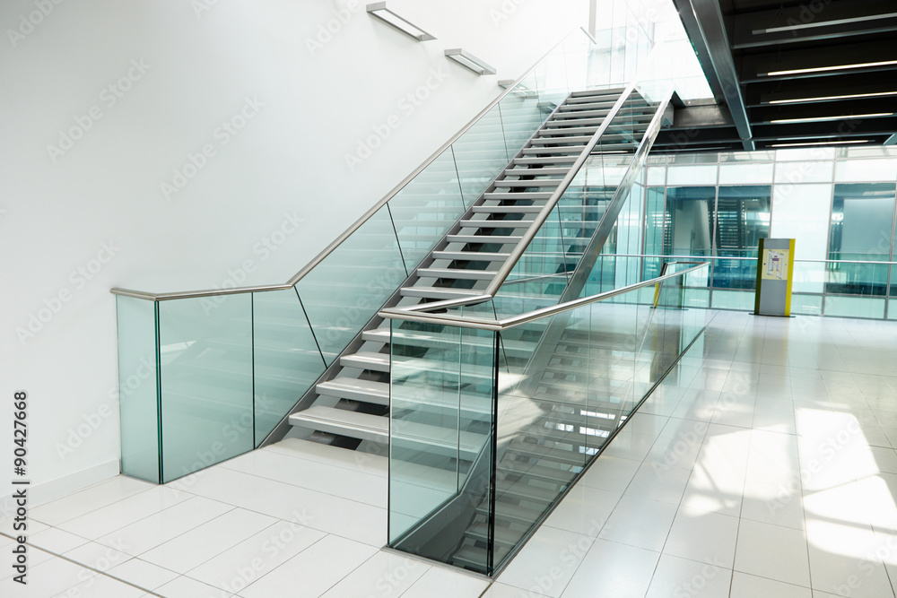 Fototapeta Staircase in modern office building