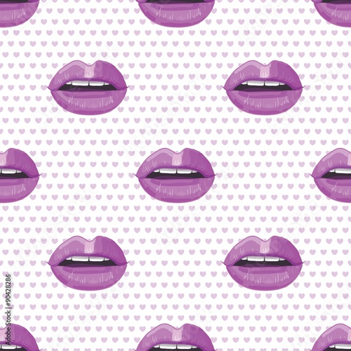 Purple Lipstick Pattern