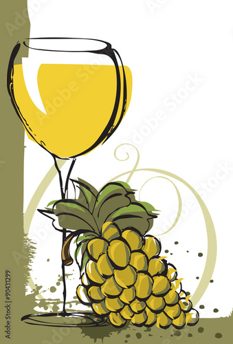 Chardonnay with grapes