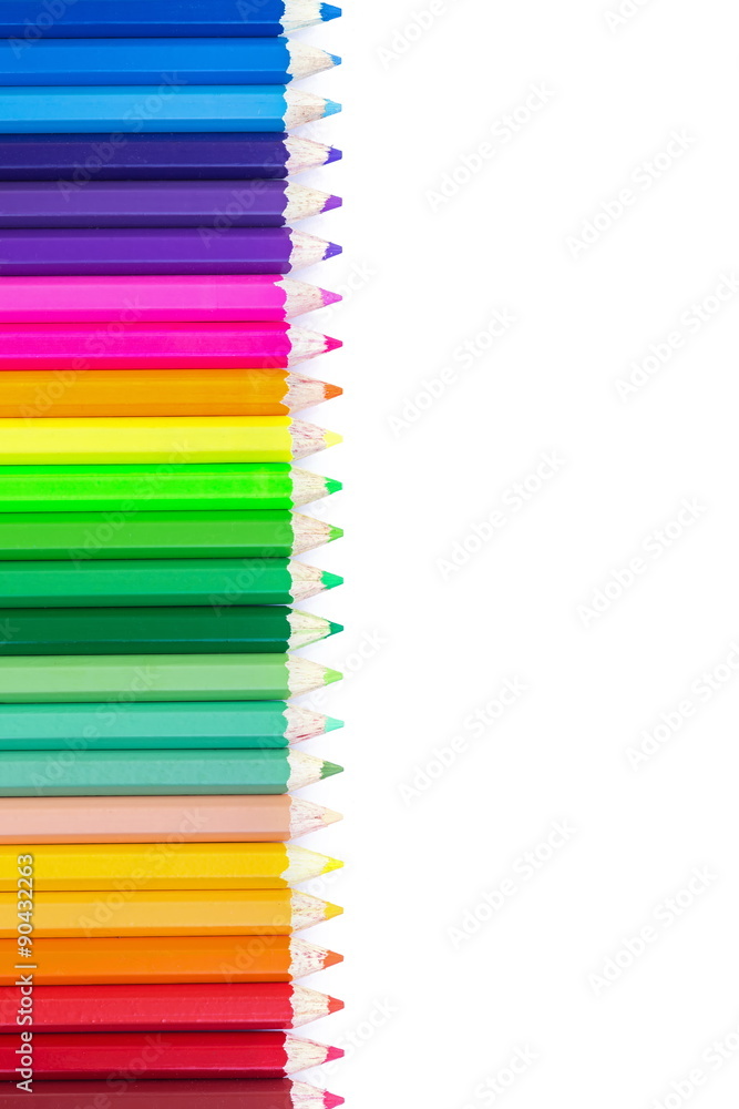 Colour pencils isolated on white background Colour pencils isolated on white background