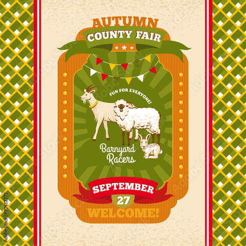 County fair vintage invitation card