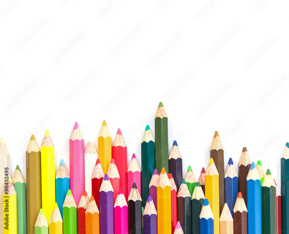 Colour pencils isolated on white background Colour pencils isolated on white background