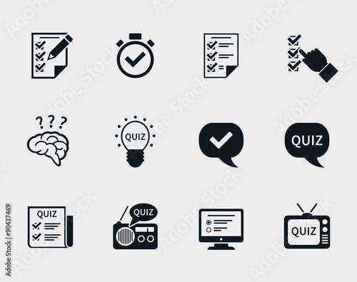 Quiz icon set