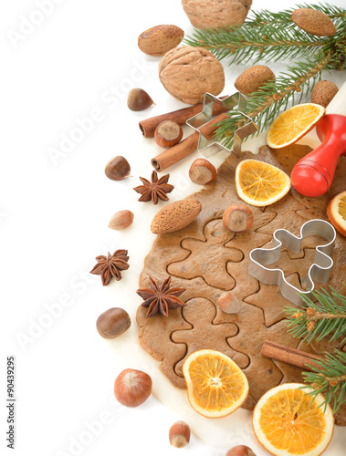 Ingredients to bake Christmas cookies