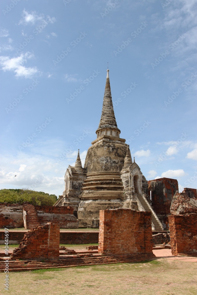 Fototapeta premium Wat Phra Si Sanphet. Ayutthaya historical park, Thailand. 