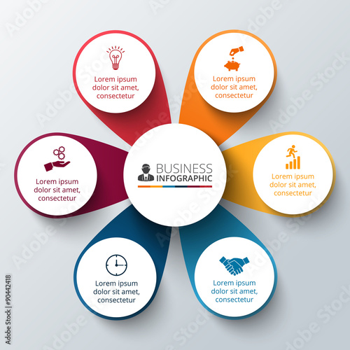 Vector circle infographic.