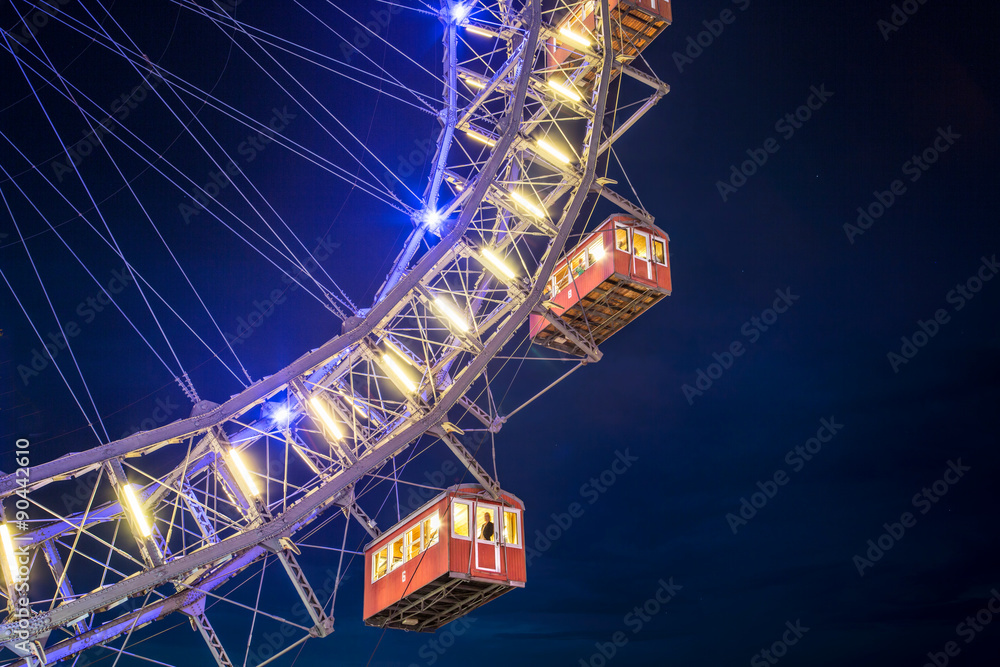 Naklejka premium The Giant Ferris Wheel at the Prater, Vienna, Austria