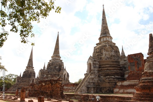 Wat Phra Si Sanphet. Ayutthaya historical park  Thailand. 