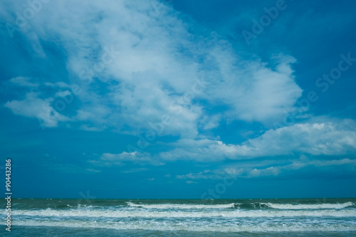 clear, natural, tropical, white, cloud, travel, day, sand, sunny, summer, sun, paradise, wave, beach, blue, beauty, seascape, sky, sea, beautiful, background, water, nature, ocean