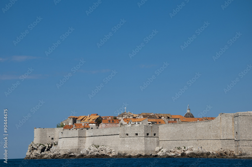 The Walled City of Dubrovnic in Croatia Europe one of the most delightful tourist resorts of the Mediterranean.