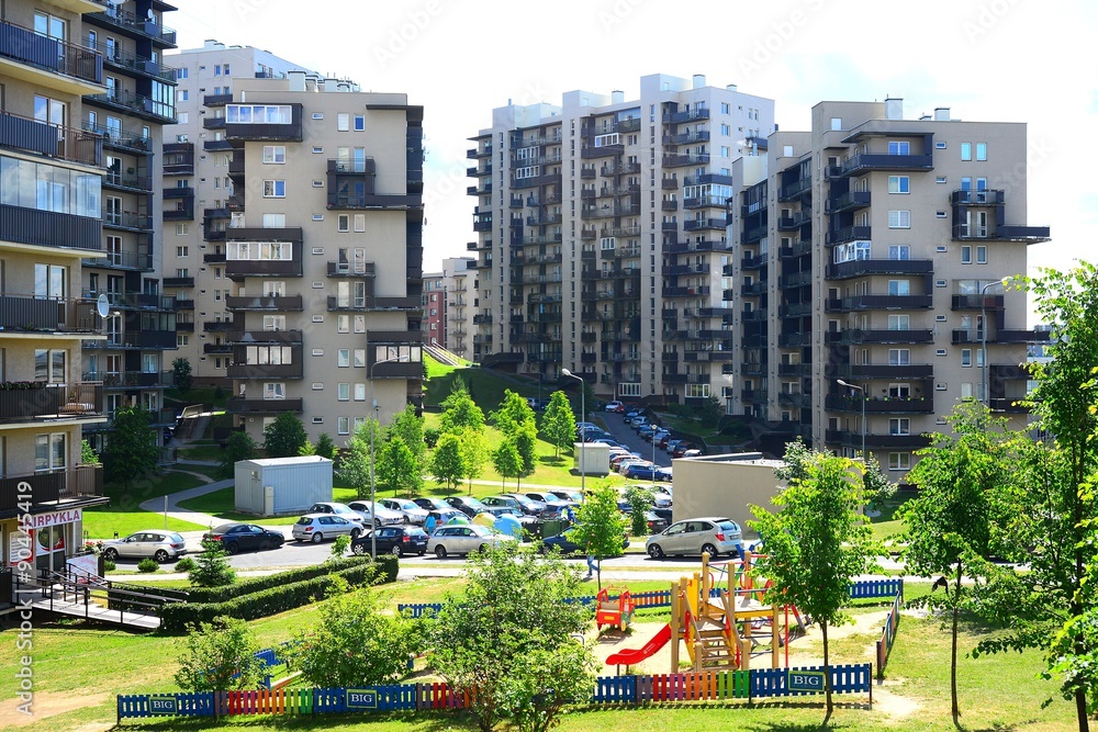 Summer in capital of Lithuania Vilnius city Pasilaiciai district