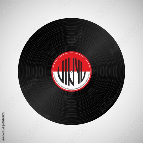 gramophone vinyl disc on light background
