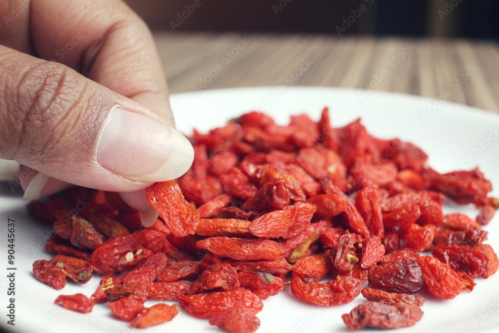 Red dried goji berries Red dried goji berries