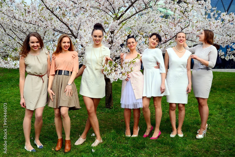 Girls have a spring celebration in Vilnius city Girls have a spring celebration in Vilnius city
