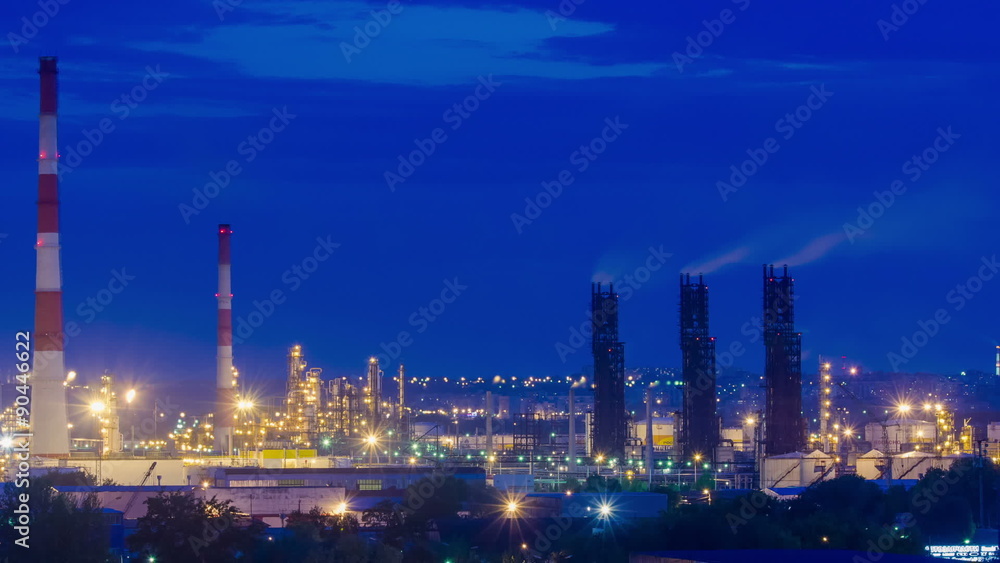 oil petroleum refinery Industrial timelapce oil petroleum refinery Industrial timelapce
