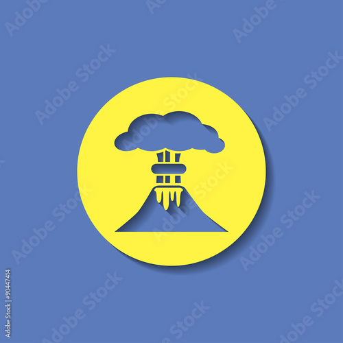 volcano mountain erupting icon