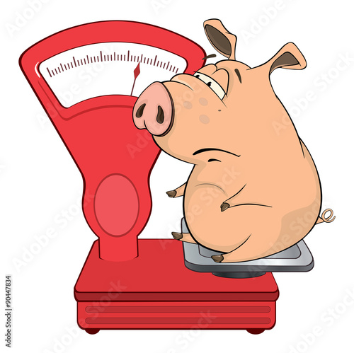 A cute pig farm animal cartoon