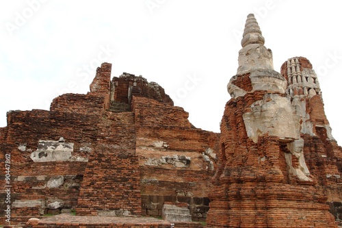 Wat Phra Mahathat in the Ayutthaya historical park  Thailand.