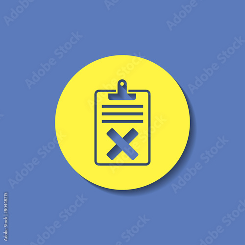 Quality control related vector icon. Fail
