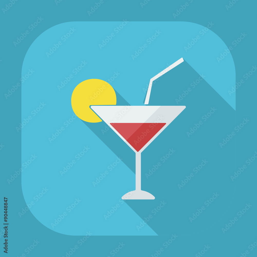 Flat modern design with shadow container a drink Flat modern design with shadow container a drink