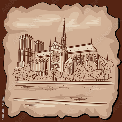 Canvas Print Paris  landmarks