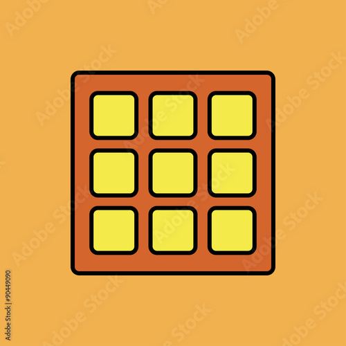 Vector belgian waffles icon. Food icon. Eps10