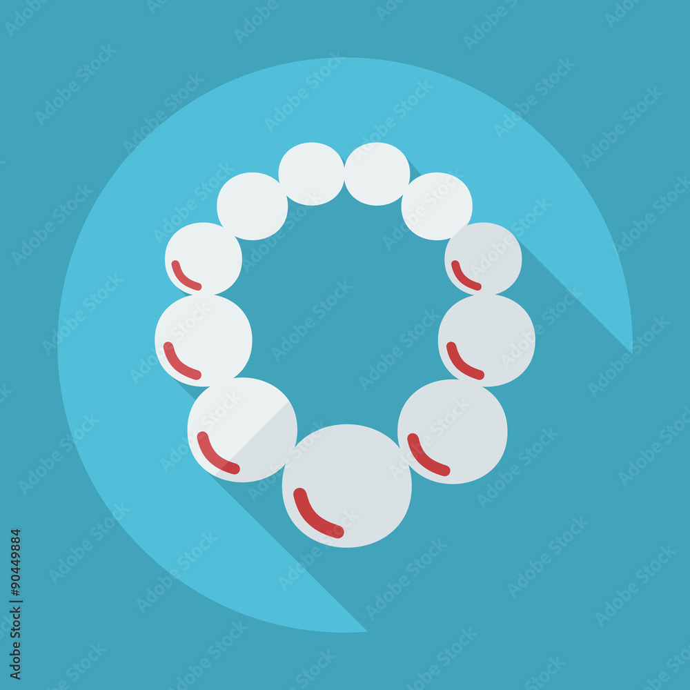 Flat modern design with shadow icon necklace Flat modern design with shadow icon necklace