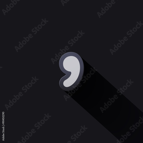 Volume icons symbol: comma