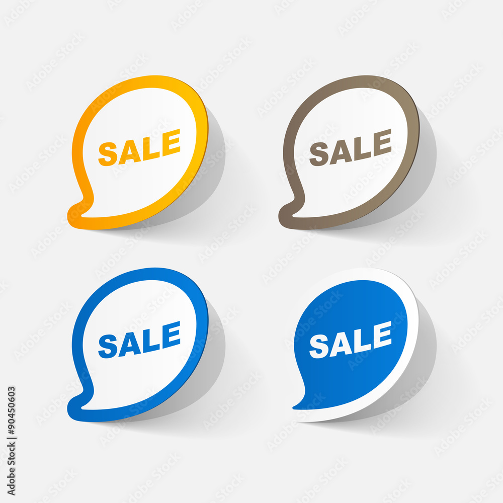paper sticker: symbol sale paper sticker: symbol sale