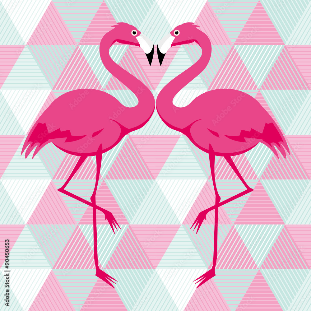 Obraz premium Flamingo Love