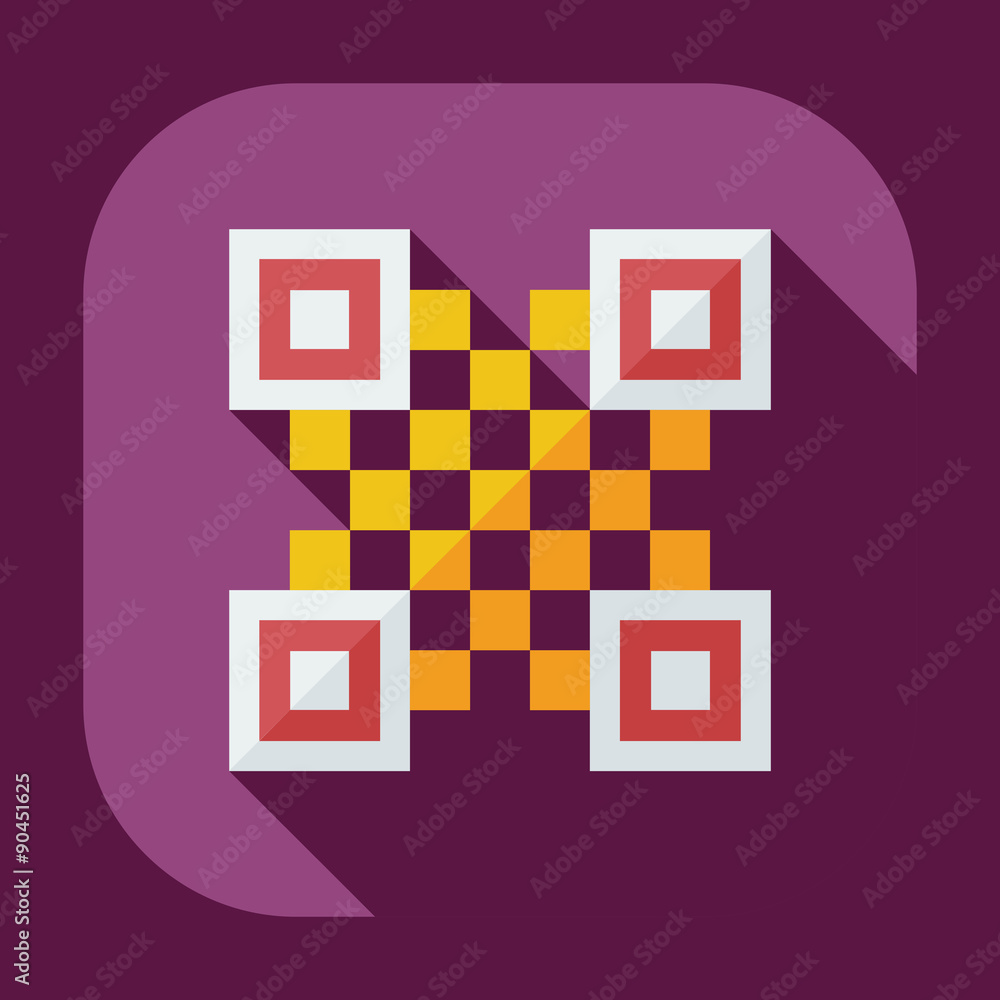Flat modern design with shadow icons QR code Flat modern design with shadow icons QR code