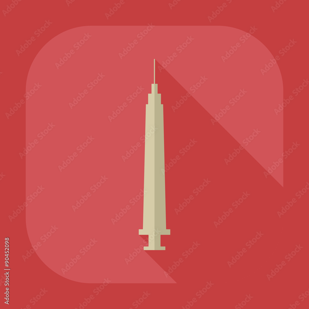 Flat modern design with shadow dentist tool Flat modern design with shadow dentist tool