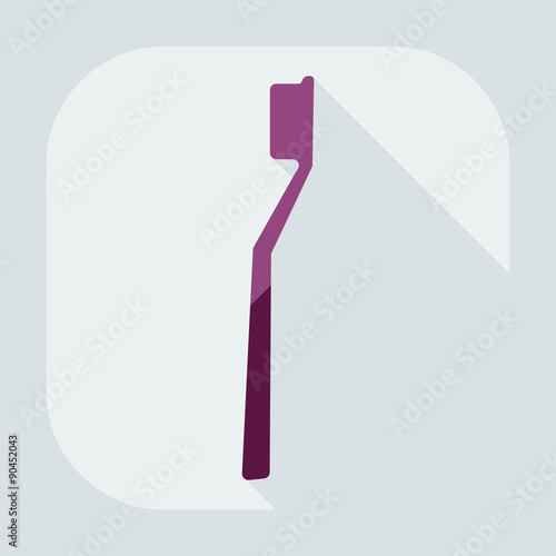 Flat modern design with shadow icons tooth brush