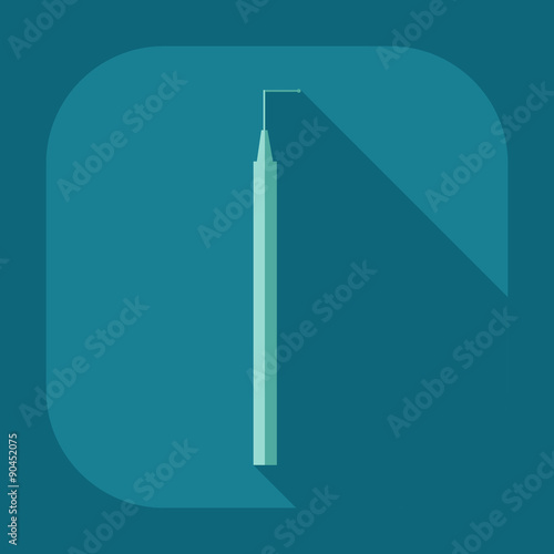 Flat modern design with shadow  Dental elevator