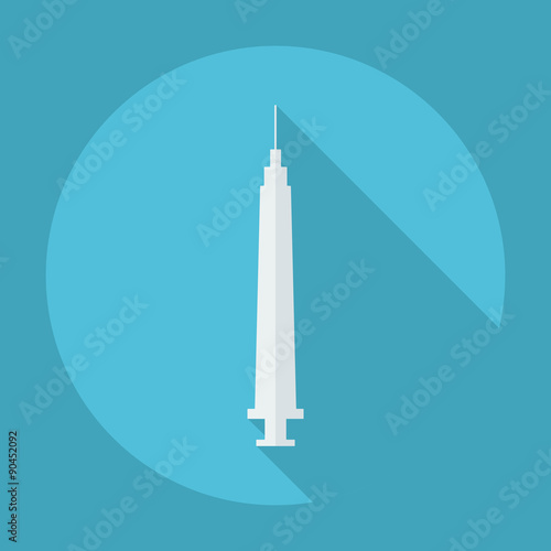 Flat modern design with shadow dentist tool