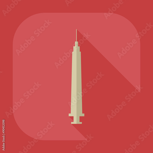 Flat modern design with shadow dentist tool