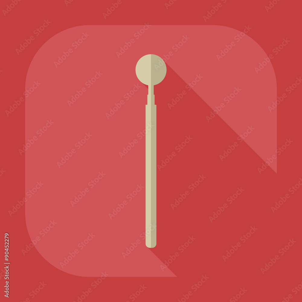 Flat modern design with shadow dentist tool Flat modern design with shadow dentist tool
