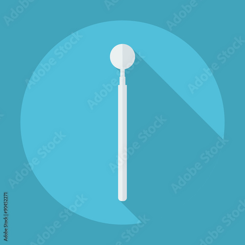 Flat modern design with shadow dentist tool