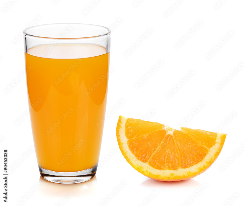 Fresh orange and glass with juice Fresh orange and glass with juice