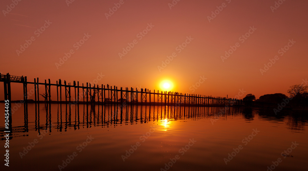 U Bein Bridge, Mandalay, Myanmar