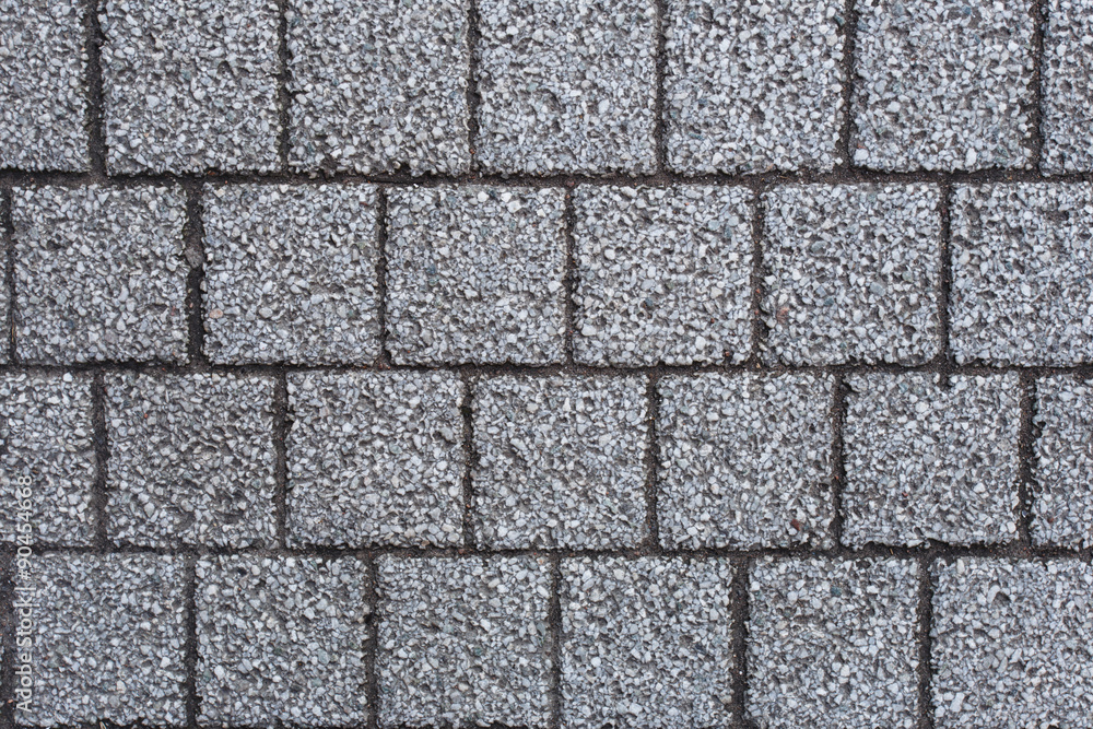 Obraz premium grey cobbled pavement street texture