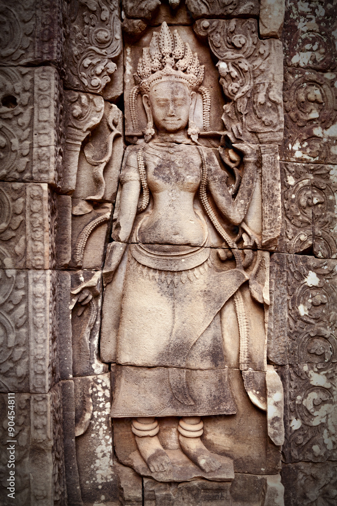 Apsara carving, Angkor wat, Cambodia Apsara carving, Angkor wat, Cambodia