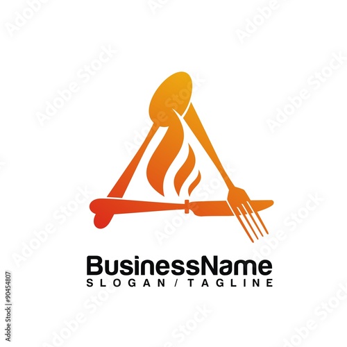 Fire vector logo icon