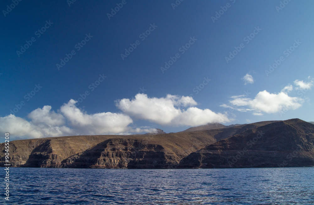 La Gomera, Canary islands, steep west coast La Gomera, Canary islands, steep west coast