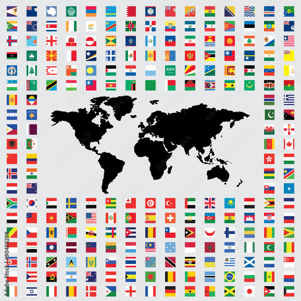 Fototapeta premium Illustrations of the Flags of the World