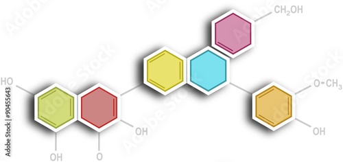 Photos Hexagonal organic chemistry formula infographic chart