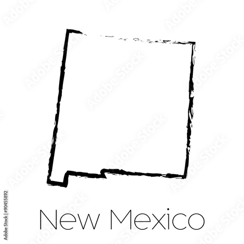 Scribbled shape of the State of New Mexico